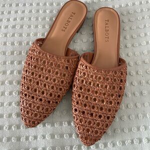Talbots Edison Woven Nappa Mules